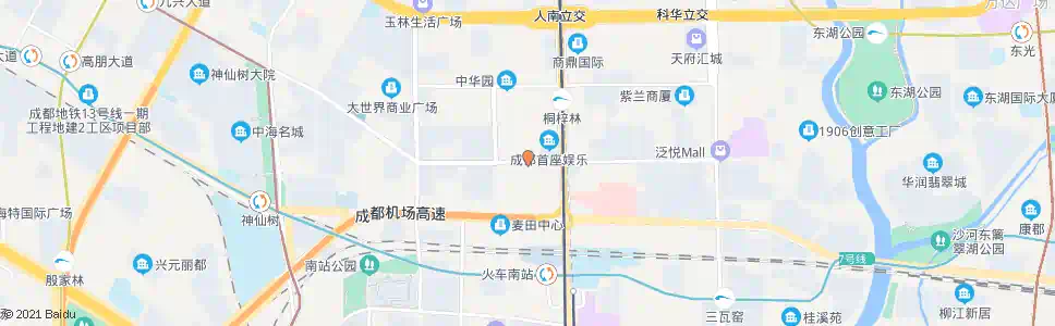 成都桐梓林南路中_公交站地图_成都公交_妙搜公交查询2025