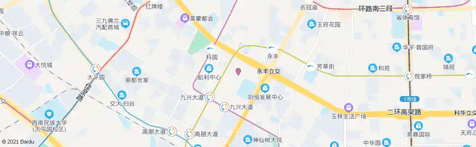 成都花园一大队_公交站地图_成都公交_妙搜公交查询2025