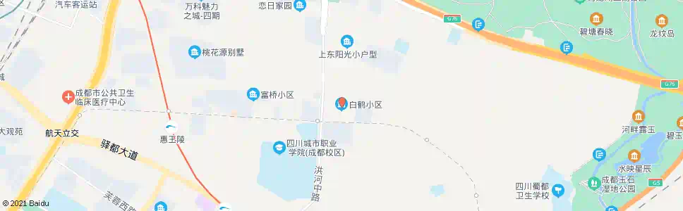 成都白鹤小区南_公交站地图_成都公交_妙搜公交查询2025