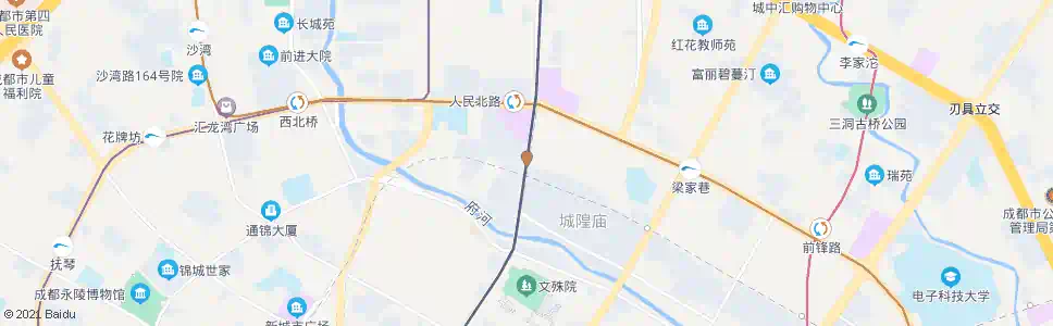 成都人民北路一段_公交站地图_成都公交_妙搜公交查询2025