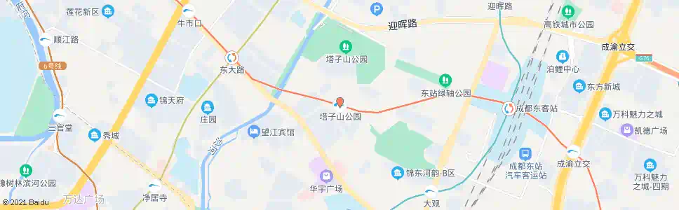 成都地铁塔子山公园站_公交站地图_成都公交_妙搜公交查询2025