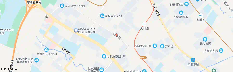 成都百草路天朗路口_公交站地图_成都公交_妙搜公交查询2025