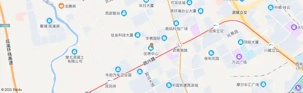 成都武科西一路_公交站地图_成都公交_妙搜公交查询2025