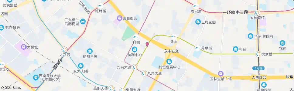 成都高朋大道北_公交站地图_成都公交_妙搜公交查询2025