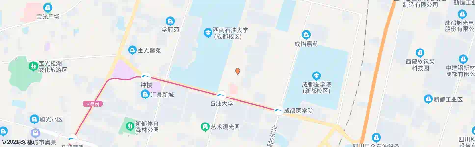 成都正因北街东一巷口_公交站地图_成都公交_妙搜公交查询2025