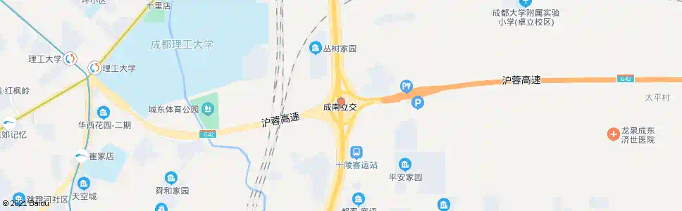 成都三环成南立交北内侧_公交站地图_成都公交_妙搜公交查询2025