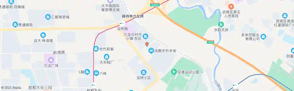 成都中升百得利4s店_公交站地图_成都公交_妙搜公交查询2025