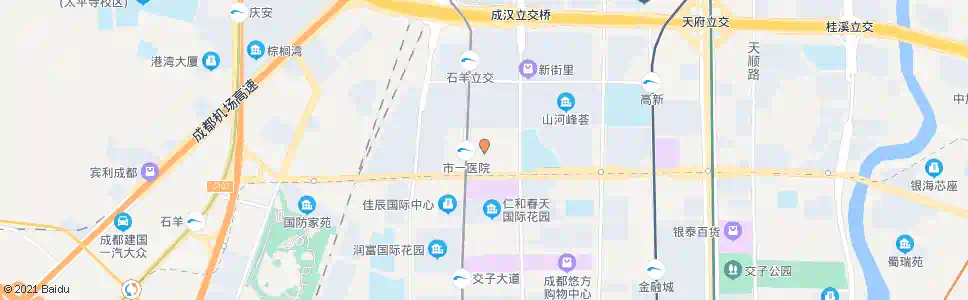 成都市一医院_公交站地图_成都公交_妙搜公交查询2025