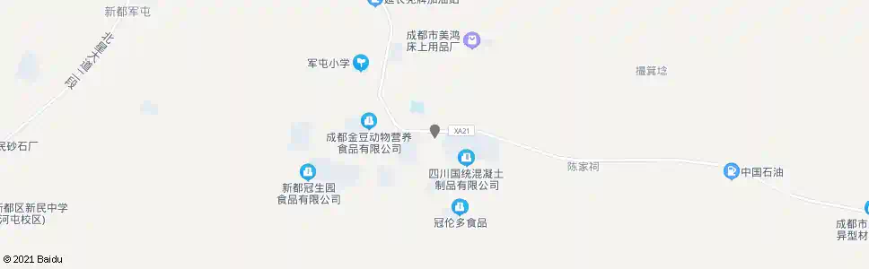 成都军屯街_公交站地图_成都公交_妙搜公交查询2025