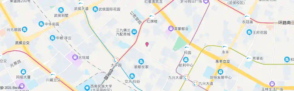 成都安居苑_公交站地图_成都公交_妙搜公交查询2025