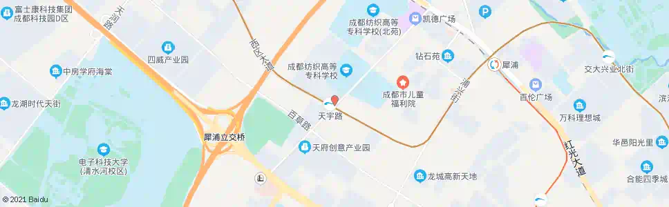 成都西区大道天宇路口_公交站地图_成都公交_妙搜公交查询2025