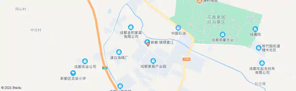 成都香江紫钻_公交站地图_成都公交_妙搜公交查询2025