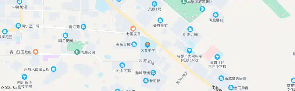成都大弯中学_公交站地图_成都公交_妙搜公交查询2025