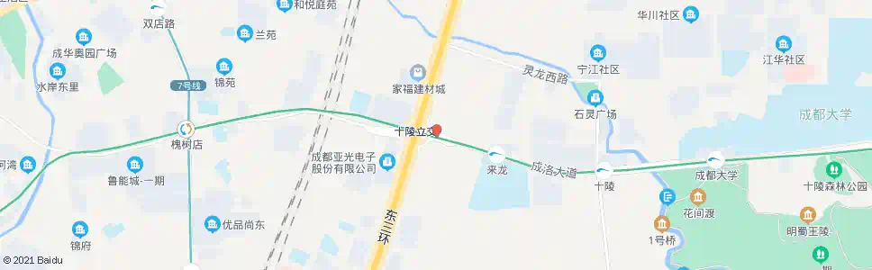 成都三环十陵立交南内侧_公交站地图_成都公交_妙搜公交查询2025