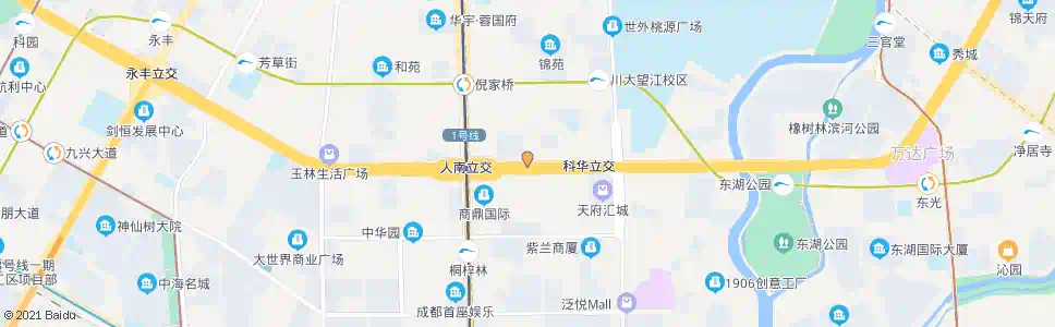 成都人南立交东_公交站地图_成都公交_妙搜公交查询2025