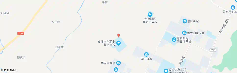 成都成都汽车职校后门_公交站地图_成都公交_妙搜公交查询2025