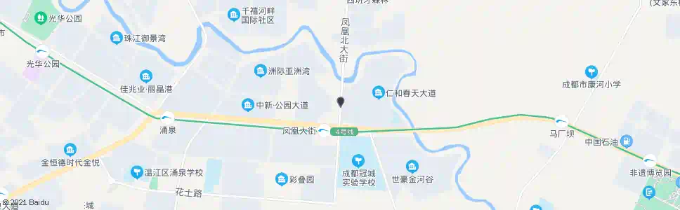 成都凤凰北大街口_公交站地图_成都公交_妙搜公交查询2025