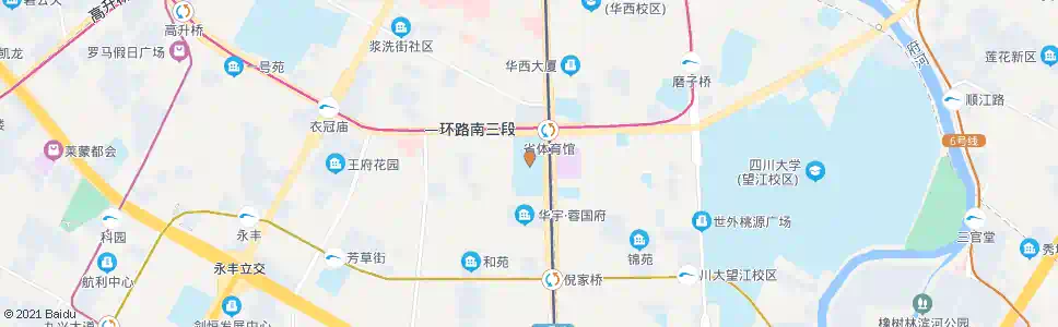 成都体育馆_公交站地图_成都公交_妙搜公交查询2025