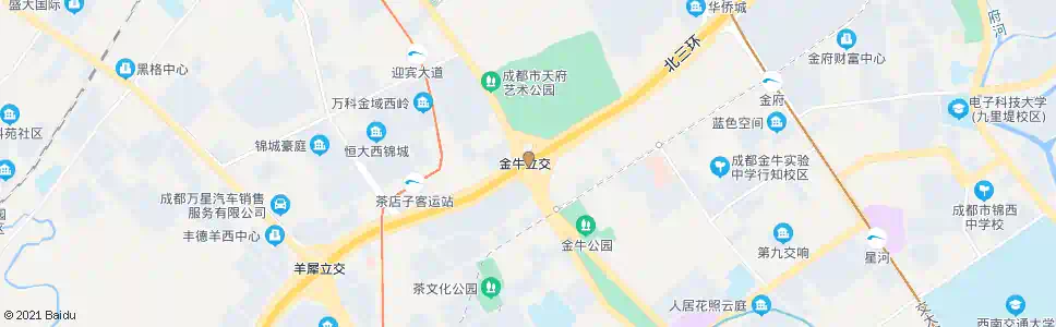成都三环金牛立交东侧_公交站地图_成都公交_妙搜公交查询2025