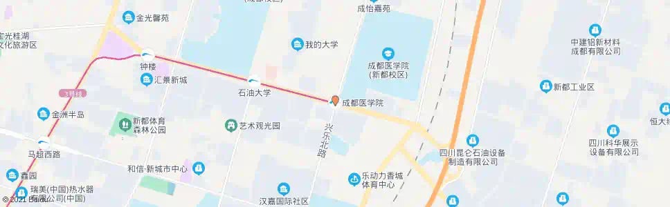 成都医学院小区_公交站地图_成都公交_妙搜公交查询2025