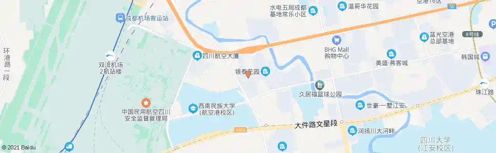 成都空港家园东_公交站地图_成都公交_妙搜公交查询2025