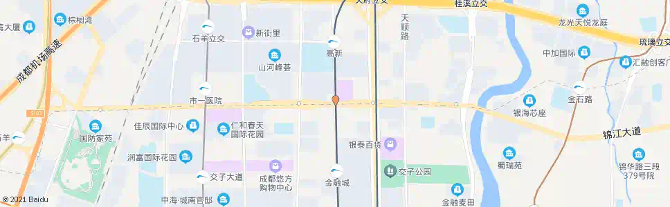 成都府城大道中段_公交站地图_成都公交_妙搜公交查询2025