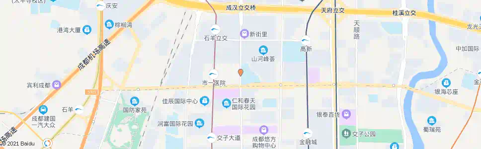 成都成汉中路一医院_公交站地图_成都公交_妙搜公交查询2025