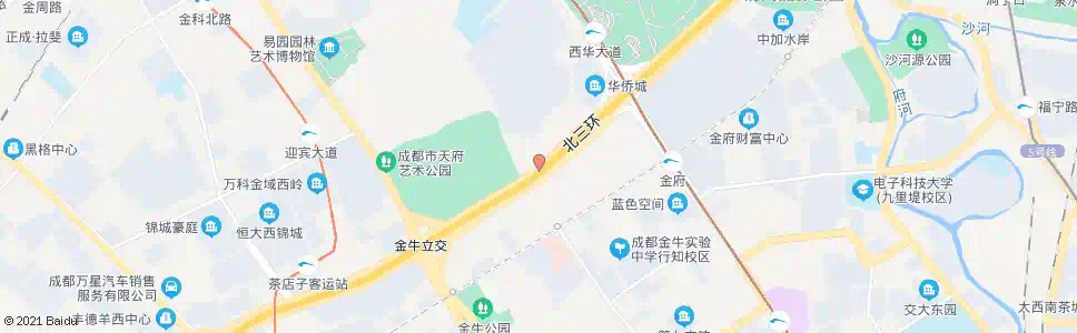 成都北三环路一段内侧_公交站地图_成都公交_妙搜公交查询2025