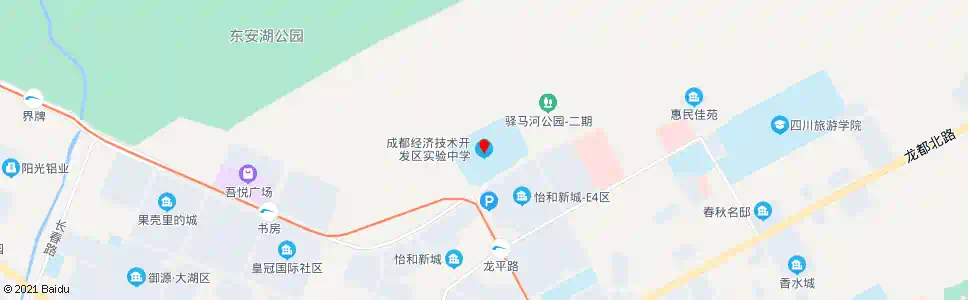 成都经开区实验中学_公交站地图_成都公交_妙搜公交查询2025