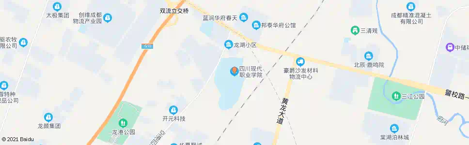 成都现代职业学院_公交站地图_成都公交_妙搜公交查询2025