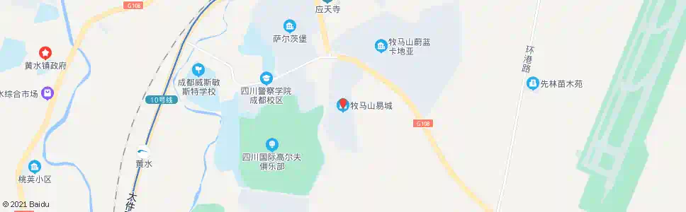 成都牧马山易城_公交站地图_成都公交_妙搜公交查询2025