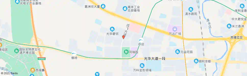 成都成飞大道光华二路_公交站地图_成都公交_妙搜公交查询2025