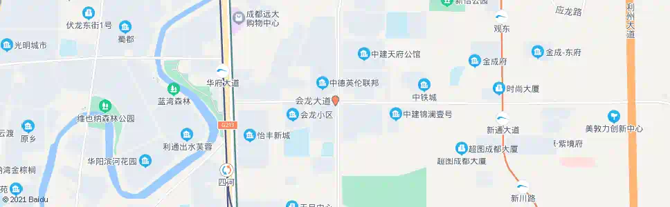 成都红星路南延线会龙大道口_公交站地图_成都公交_妙搜公交查询2025