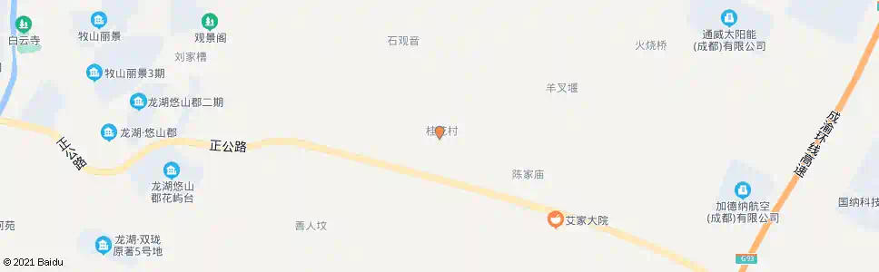 成都桂花村村委_公交站地图_成都公交_妙搜公交查询2025