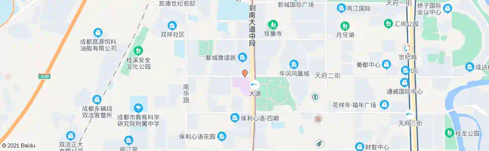 成都天府二街剑南大道口_公交站地图_成都公交_妙搜公交查询2025