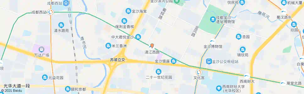 成都清江西路中_公交站地图_成都公交_妙搜公交查询2025