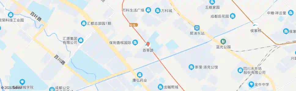 成都百草路口_公交站地图_成都公交_妙搜公交查询2025