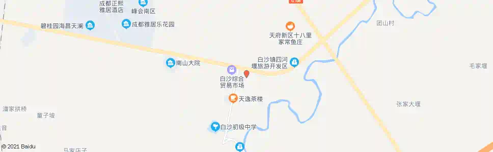 成都白沙场镇_公交站地图_成都公交_妙搜公交查询2025