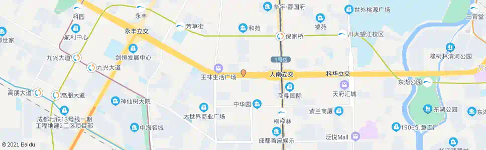 成都人南立交桥西_公交站地图_成都公交_妙搜公交查询2025