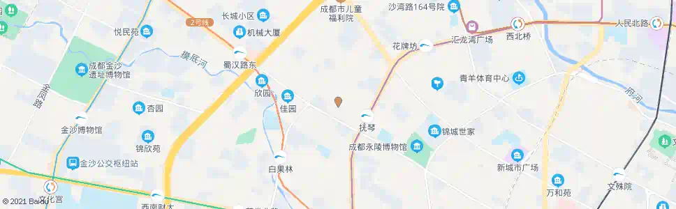 成都抚琴西南街西_公交站地图_成都公交_妙搜公交查询2025