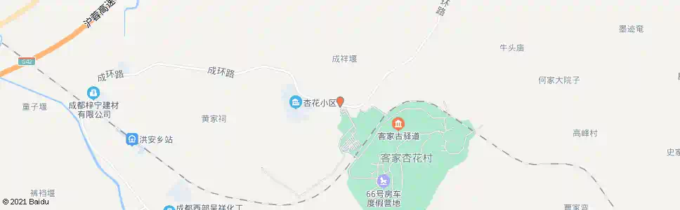 成都客家杏花村_公交站地图_成都公交_妙搜公交查询2025