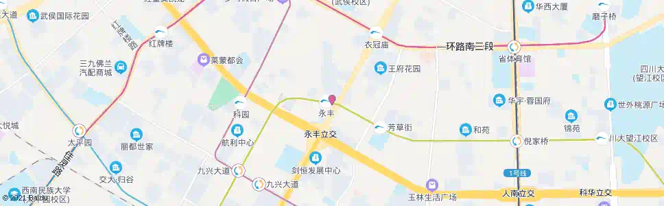 成都肖家河沿街西_公交站地图_成都公交_妙搜公交查询2025
