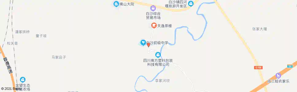成都白沙街道办_公交站地图_成都公交_妙搜公交查询2025