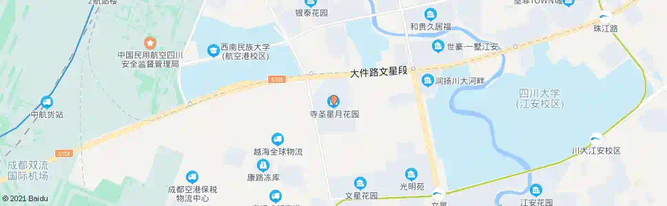 成都星月花园_公交站地图_成都公交_妙搜公交查询2025