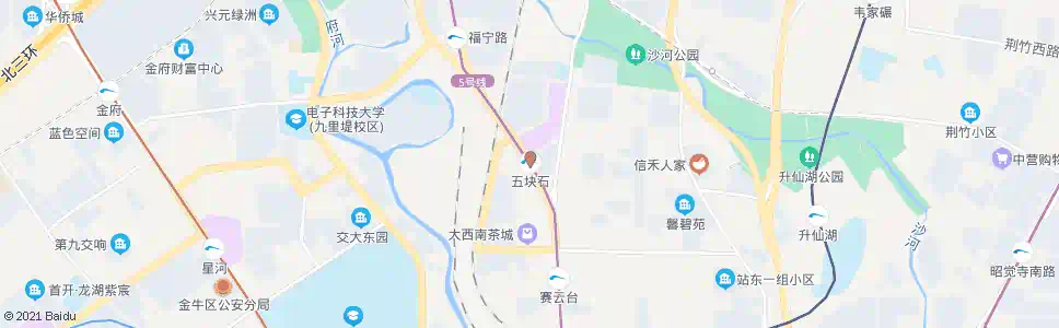 成都五块石路_公交站地图_成都公交_妙搜公交查询2025