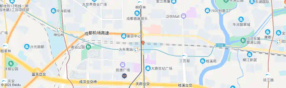 成都新中路南_公交站地图_成都公交_妙搜公交查询2025