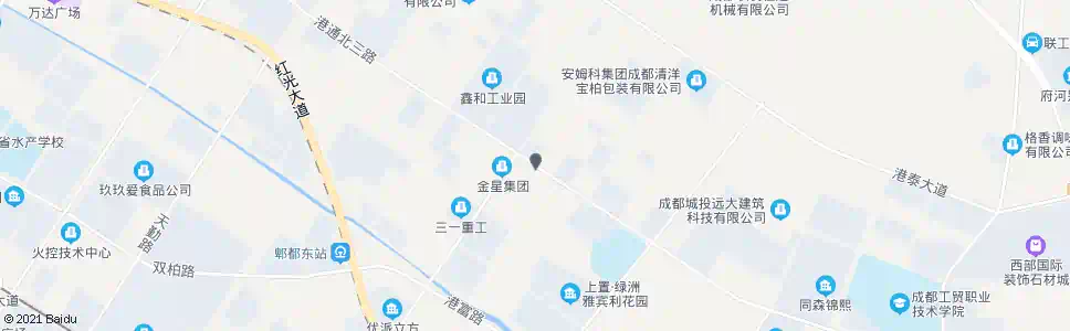 成都港通北三路港东一路口_公交站地图_成都公交_妙搜公交查询2025
