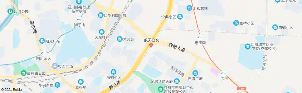 成都三环南华立交外侧_公交站地图_成都公交_妙搜公交查询2025