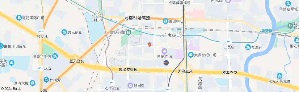 成都新南天地_公交站地图_成都公交_妙搜公交查询2025