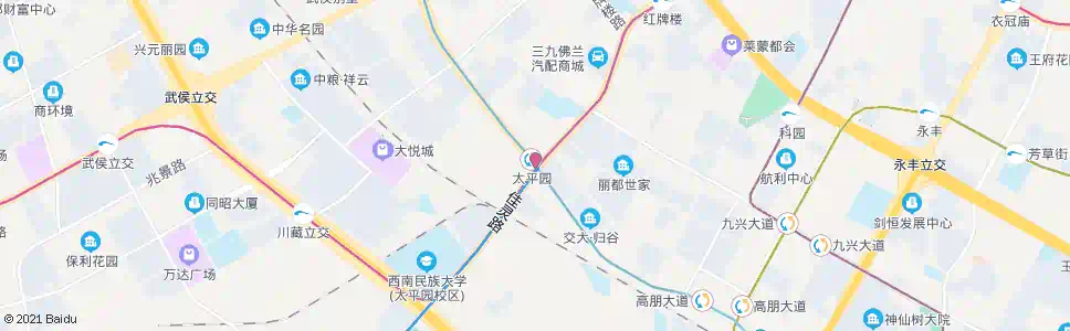 成都太平园_公交站地图_成都公交_妙搜公交查询2025